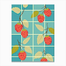 Raspberries Illustration 8 Canvas Print