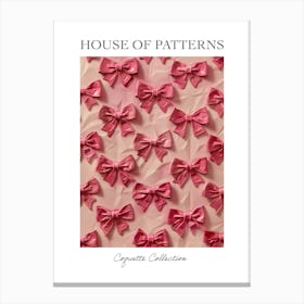 Cherry Bows Collection 4 Pattern Poster Canvas Print