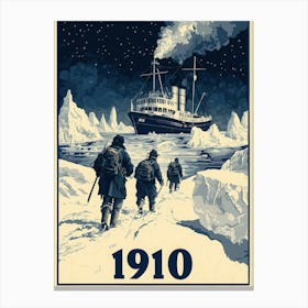 Aihrgdesign A Vintage Adventure Poster Of A Polar Exploration C5a480f8 0113 478d B84e 45ea152b1f60 1 Canvas Print