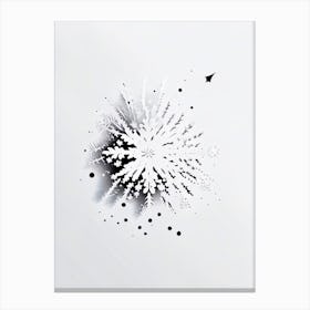 Falling, Snowflakes, Marker Art 4 Canvas Print