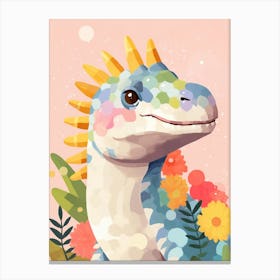 Colourful Dinosaur Stegoceras 1 Canvas Print