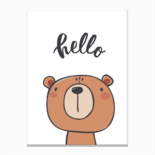 Cute greeting vintage teddy bear illustration Art Board Print for