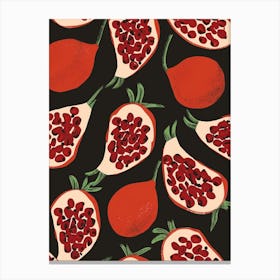 Pomegranate Fruit Pattern 4 Canvas Print