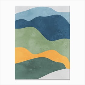 Block Colour Minimal Landscape Template Canvas Print