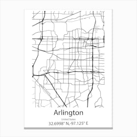 Arlington Heights,United States Minimalist Map Canvas Print