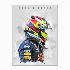 Sergio Perez Red Bull Drawing Graffiti Canvas Print