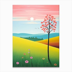Meadow Abstract Minimalist 5 Canvas Print