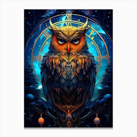 Owl At Night Canvas Print