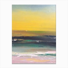 Fistral Beach, Cornwall Bright Abstract Canvas Print