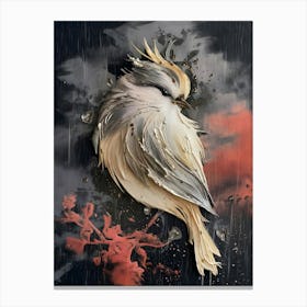 Bird In The Rain Canvas Print