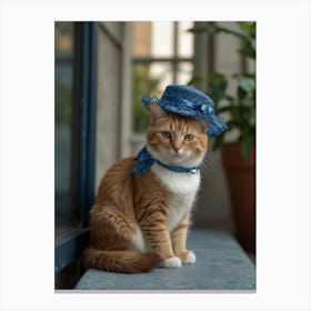 Cat In Hat 4 Canvas Print