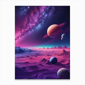 Planets In SpacePrint  Canvas Print