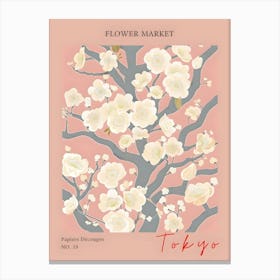 Flower Market Tokyo Canvas Print