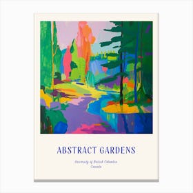 Colourful Gardens University Of British Columbia Canada 3 Blue Poster Canvas Print