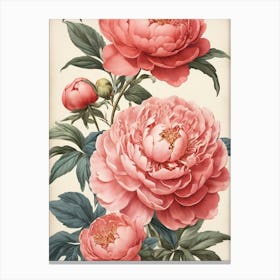 Pink Peonies Canvas Print