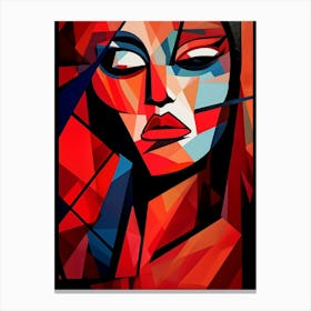 Cubist Abstract Geometric Lady Illustration 5 Canvas Print