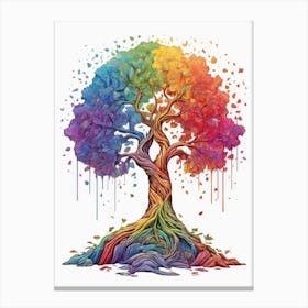 Rainbow Tree Canvas Print