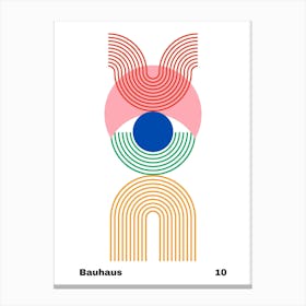 Geometric Bauhaus Poster 10 Canvas Print