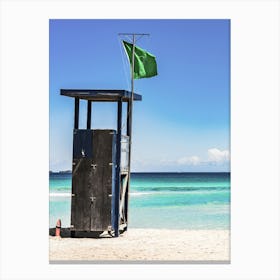 Lifeguard Stand On The Beach Canvas Print
