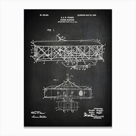 Vintage Plane Decor Airplane Decor Aircraft Patent Plane Art Plane Blueprint Airplane Print Wright Airplane Airplane Va3931 Canvas Print