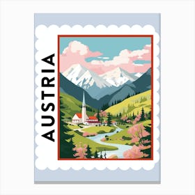 Austria 2 Travel Stamp Poster Canvas Print