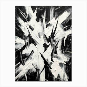 Joy Abstract Black And White 2 Canvas Print
