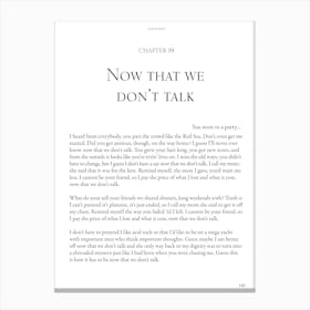 Now That We Don't Talk Canvas Print