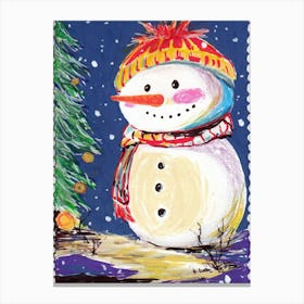 Happy Snowman Canvas Print