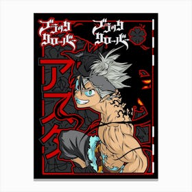 Black Clover Asta Anime Poster 1 Canvas Print