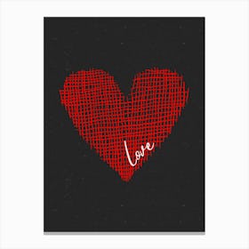 Knitted Love Canvas Print