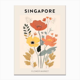 Flower Market Poster Singapore Canvas Print