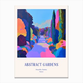 Colourful Gardens Versailles Gardens France 2 Blue Poster Canvas Print