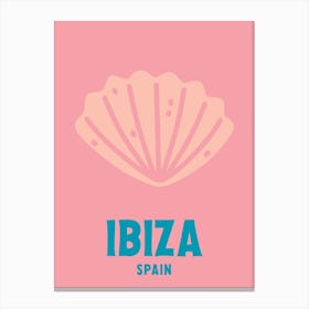 Ibiza, Spain, Graphic Style Poster 5 Canvas Print