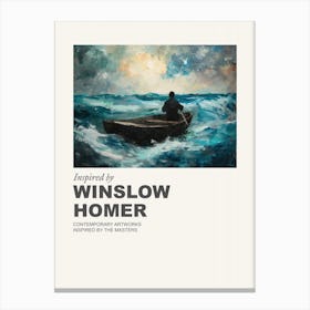 Museum Poster Inspired By Winslow Homer 1 Canvas Print