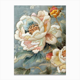 Chinese Floral Print Canvas Print