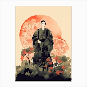 Female Samurai Onna Musha Illustration 15 Canvas Print