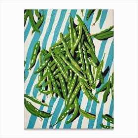 Green Beans Summer Illustration 4 Canvas Print