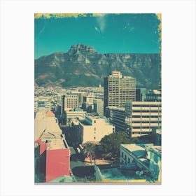 Cape Town Retro Polaroid Inspired 2 Canvas Print