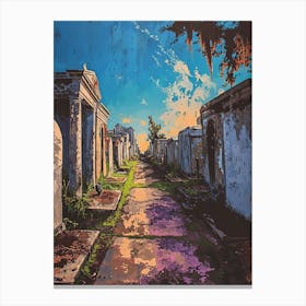 St Louis Cemetery No 1 Painting 1 Canvas Print