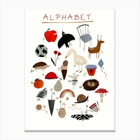 Alphabet Letter A Kids and Nursery 1 Canvas Print