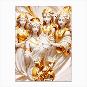 Fantasy Four Goddesses 1 Canvas Print