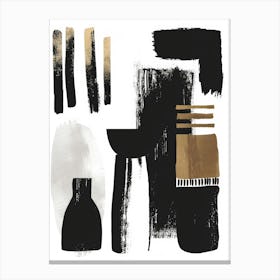 Abstract Black And Gold Canvas Print 1 Canvas Print