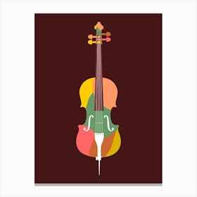 Cello Colorful Pop art Canvas Print