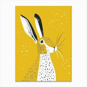 Yellow Arctic Hare 4 Canvas Print