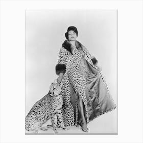 Eartha Kitt Black And White Canvas Print