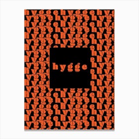 Hygge Orange Canvas Print