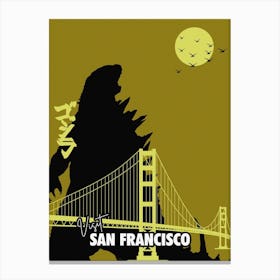 Godzilla San Francisco Canvas Print