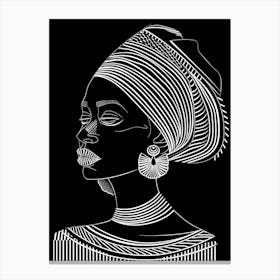 African Woman In A Turban 26 Canvas Print