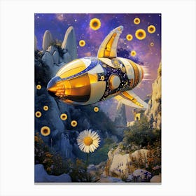 Spaceship In The Sky Canvas Print