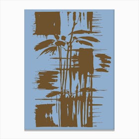 Abstract Brown And Blue Canvas Print